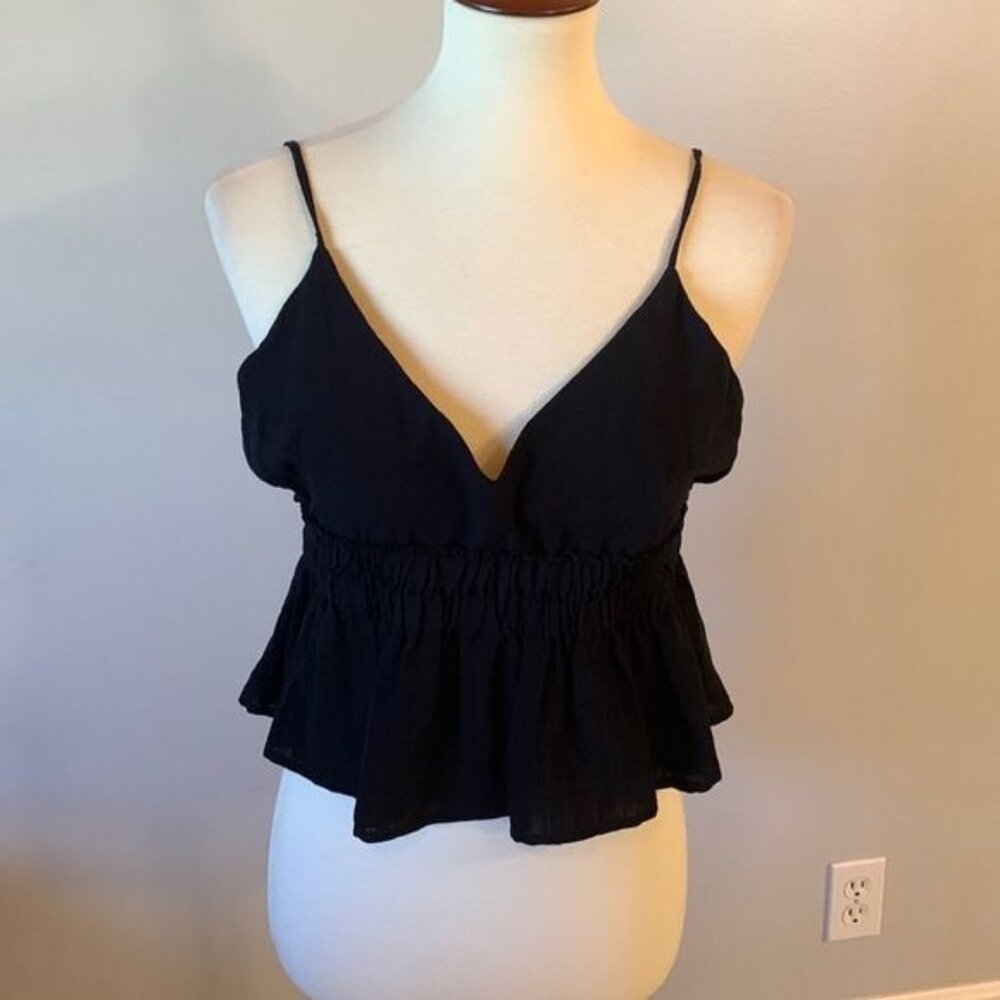 [West Of Melrose] Black Crop Top - Size XL